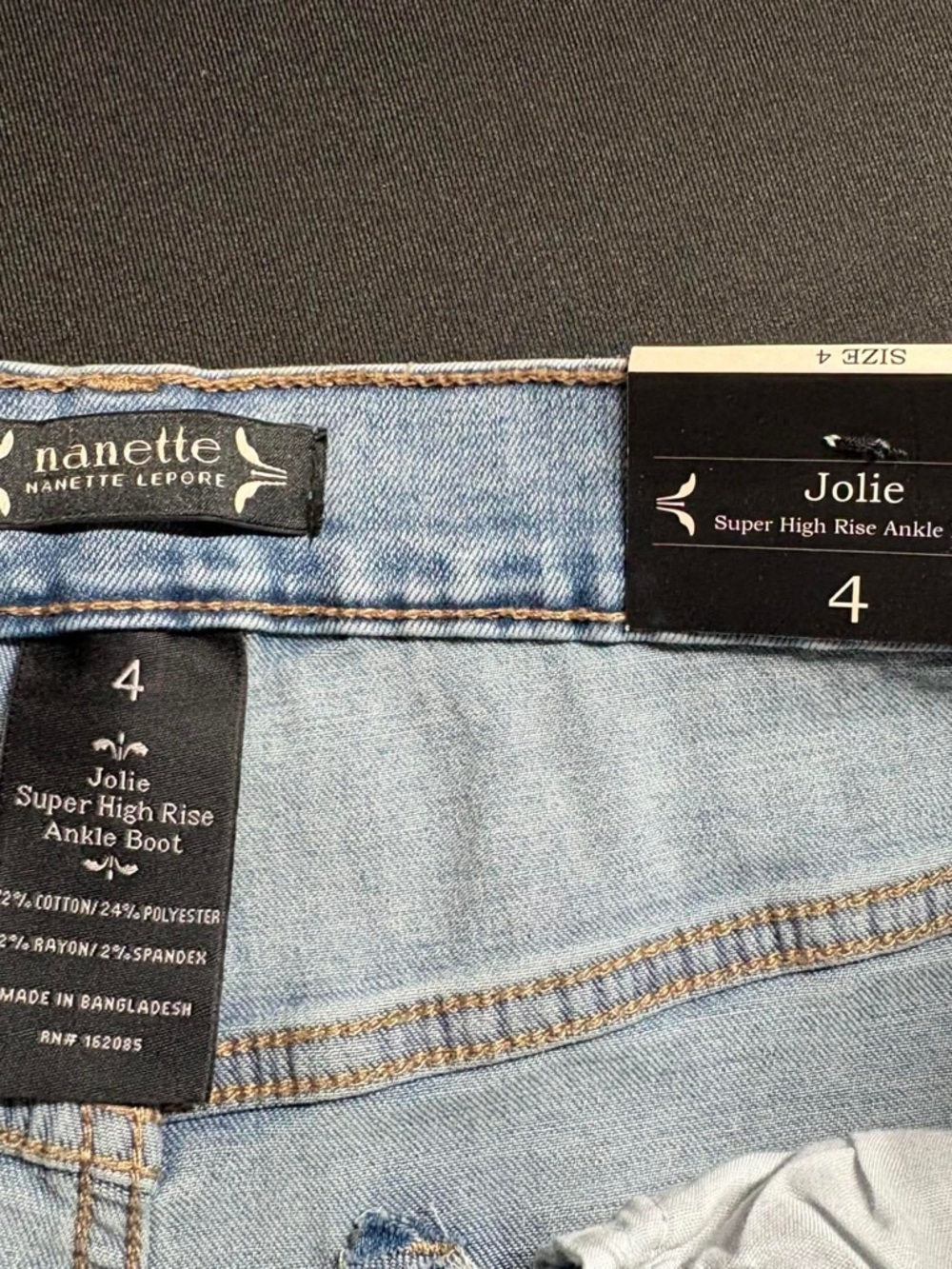 Nanette Lepore Light Blue Flare Jeans with Frayed Hem - Picture 5 of 11